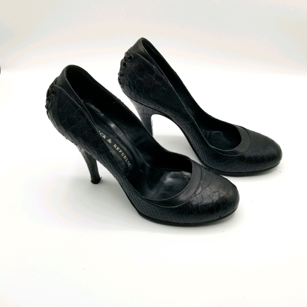 Rock & Republic Heels with faux lace up in back